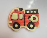 簡単キャラ弁　消防車　働く車作り方1写真