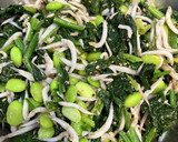 しらすとみどり(法蓮草と枝豆)の和え物作り方4写真