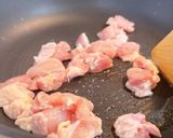 小松菜と鶏肉のレモンそば作り方2写真