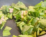 小松菜と鶏肉のレモンそば作り方3写真