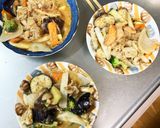 きな粉コク旨梅味噌味豚こま大根青椒肉絲風作り方15写真