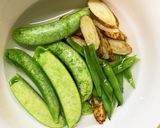 肉無チクワきな粉ピリ辛クリーミー野菜炒め作り方4写真