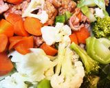 豚こまと野菜のコンソメあんかけ作り方5写真