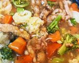 豚こまと野菜のコンソメあんかけ作り方6写真