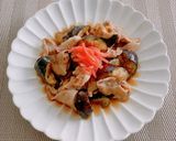 紅生姜の汁をソースに!豚肉と茄子の炒め物作り方4写真