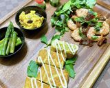 アボカドと明太子を巻いた卵焼き作り方6写真