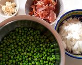 グリーンピースと生ハムのお惣菜作り方1写真