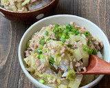 豚ひき肉と白菜の餡かけごはん作り方5写真