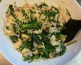春菊と豚肉の胡麻だれピリ辛温サラダ作り方6写真
