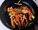 茄子とチンゲン菜と豚肉の炒め物作り方7写真