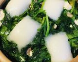 鍋の素●鶏肉と菊菜のあっさり菊菜鍋作り方4写真