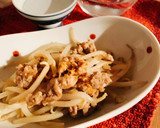 味付豚挽肉 を使ってもやし炒め作り方3写真