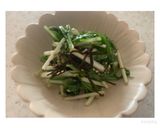 水菜と塩昆布の和え物作り方4写真