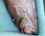 大きな魚のプルプル口唇魚の煮物作り方1写真