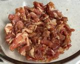 豚肉とレンコンとネギの甘辛煮作り方2写真