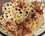 豚肉とレンコンとネギの甘辛煮作り方3写真