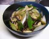簡単♪ねぎとしいたけ炒め作り方4写真