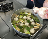 ほっこり、長ねぎと鶏だんごのスープ作り方3写真