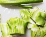 ブロッコリーの芯と茎のきんぴら風 副菜作り方1写真