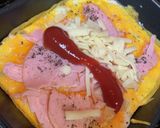 ハムチーズのたまご包み作り方3写真