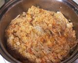 豚キムチ釜飯風作り方7写真