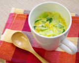 ベジ♪レンジでチンゲン菜のコーンスープ作り方5写真