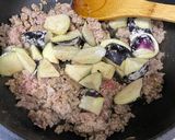 お茄子とミンチの甘辛あんお豆腐のどんぶり作り方4写真
