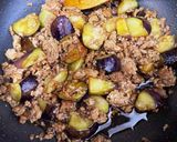 お茄子とミンチの甘辛あんお豆腐のどんぶり作り方6写真