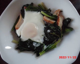 目玉焼きとほうれん草のソテー♪作り方7写真
