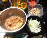 冬野菜と肉だんごのスパイシーカリー作り方1写真