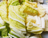 白菜と厚揚げと豚肉の煮物作り方1写真