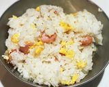 炒り卵とソーセージの黒胡椒おにぎり作り方3写真