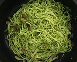 クセになる♪春菊のジェノベーゼ風パスタ作り方6写真