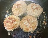 白菜でやわらかハンバーグナスソースなだれ作り方5写真