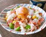 モーニングハムライス温玉のせ作り方5写真