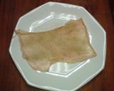 ぱりっぱり（＾＾）　鳥皮せんべい作り方1写真