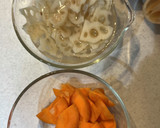 鰤と根菜の赤だし炊き込みごはん作り方3写真