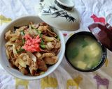 豚こま肉の焼肉丼♪作り方5写真