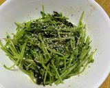 豆苗の塩昆布和え作り方3写真