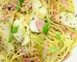 カブとベーコンのパスタ〔ペペロンチーノ〕作り方4写真