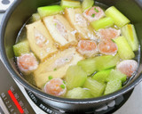 ずいきと絹揚げの肉詰めの中華風煮物作り方4写真