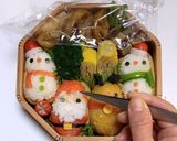 サンタ・トナカイ・雪だるまいなりキャラ弁作り方11写真