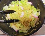 フライパンのみ☆皿うどん風パスタ作り方4写真