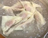 卵とトマトの洋風ワンタンスープ♪作り方5写真
