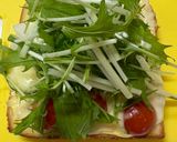 ミニトマトズッキーニ水菜とチーズのサンド作り方4写真