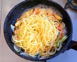 おでんの残り汁で和風 スープパスタ作り方5写真