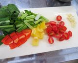 カジキと野菜のにんにく炒め作り方3写真