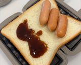 （レンチンホットサンド）ウインナー作り方1写真