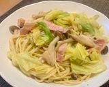 春キャベツ⭐︎しめじ⭐︎ベーコンのパスタ作り方15写真
