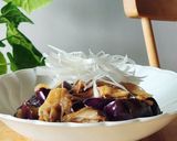 秋なすと舞茸の白髪ネギ作り方2写真